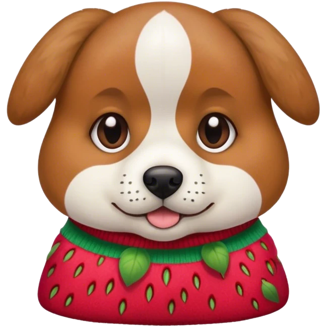 Dog in a strawberry sweater emoji