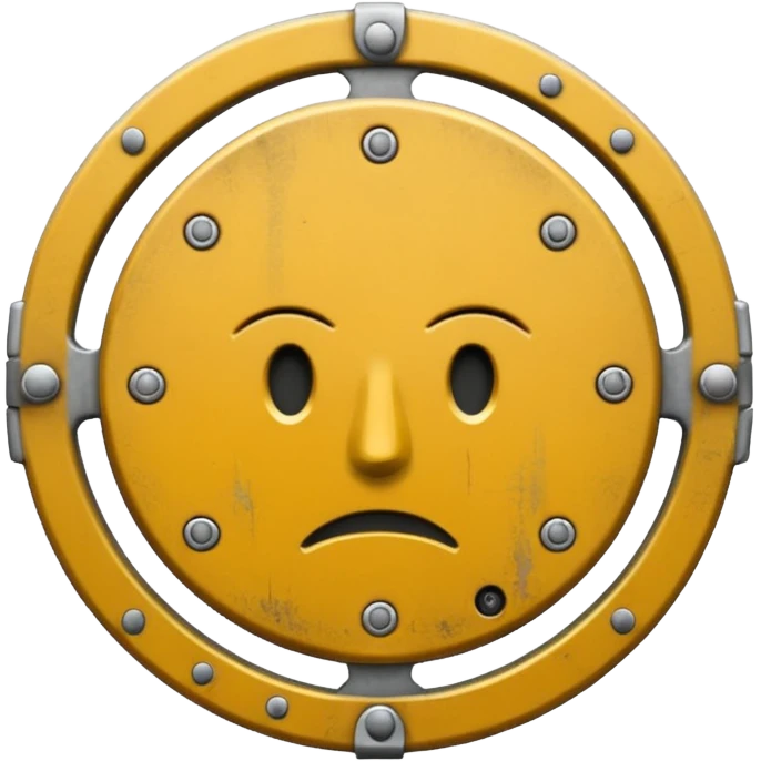 fais moi un boucliert gris avec un ? emoji