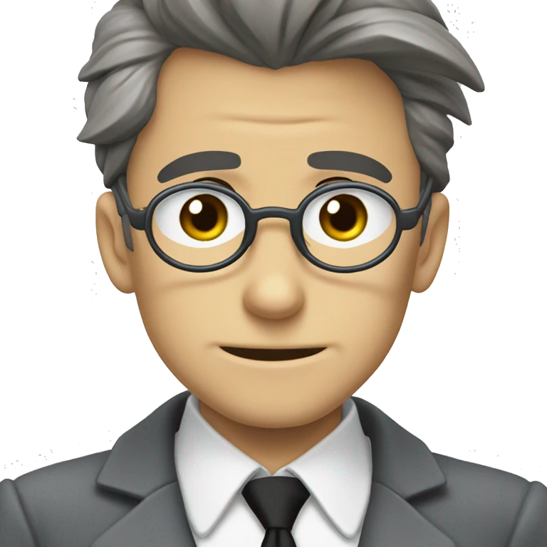 Detective conan con lentes grises  emoji