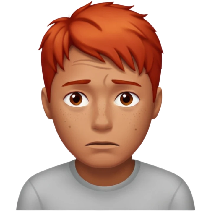 👨‍🦰😔💧 emoji