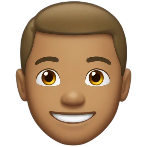 Mbappe very happy back and in front view emoji