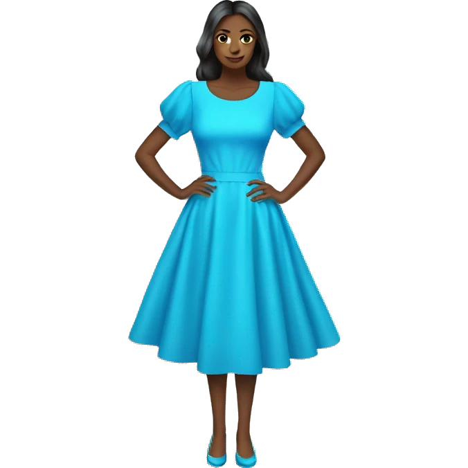 Neon blue dress with sleeves emoji