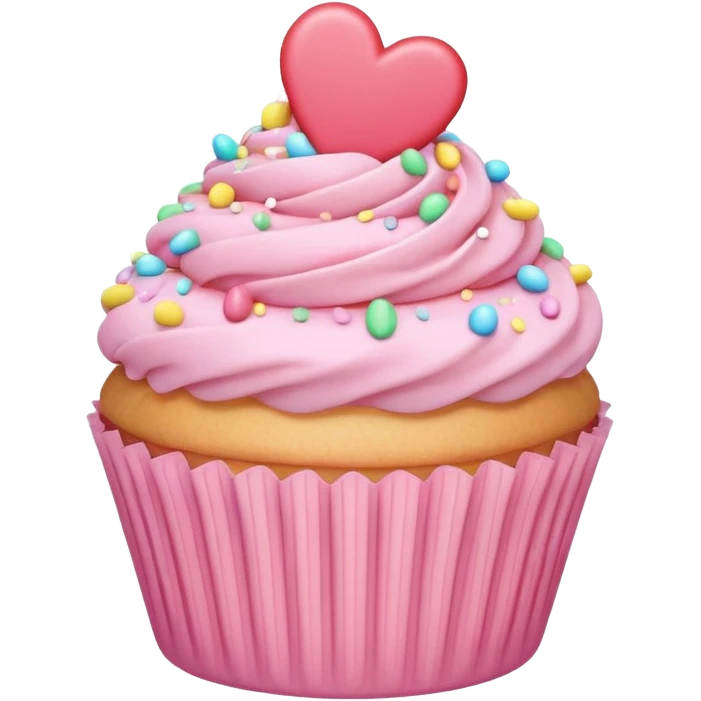pastel heart with a pastel cupcake emoji