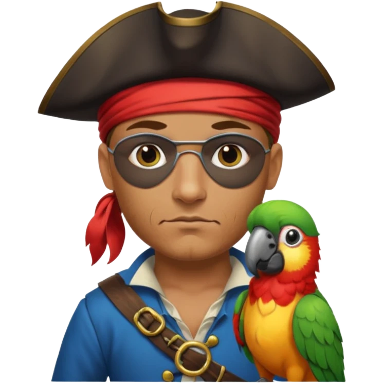 pirate and parrot emoji
