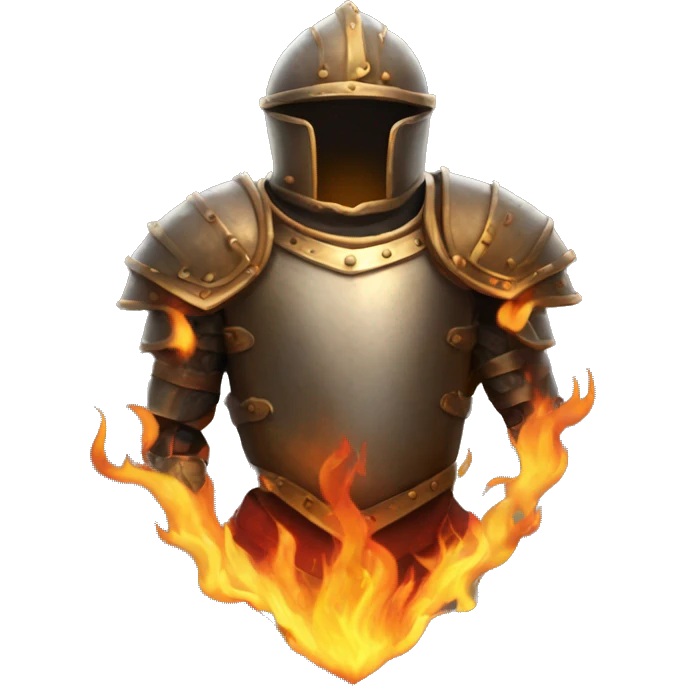 torso armor covered in flames emoji