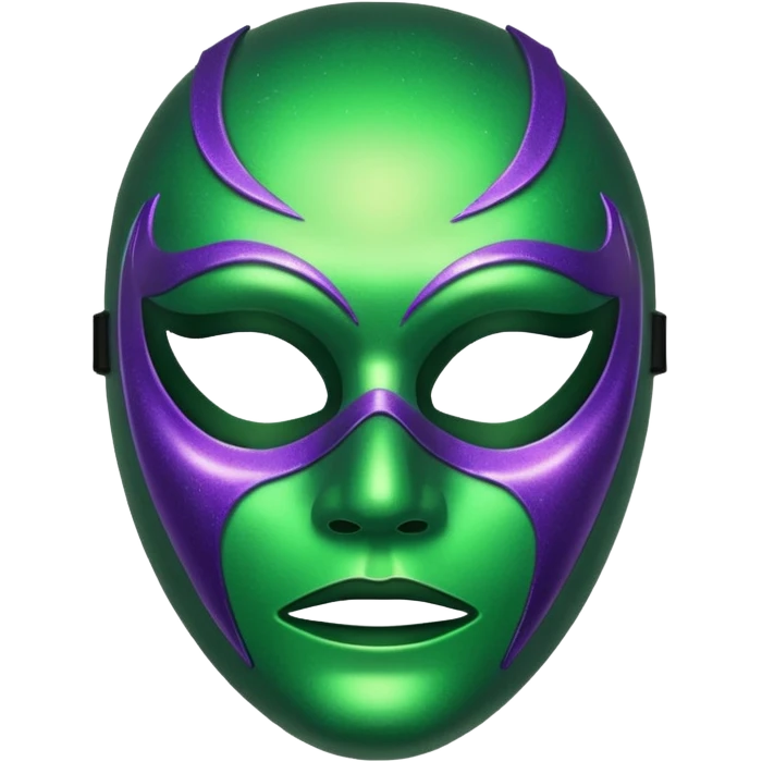 glitter green toxic mask emoji