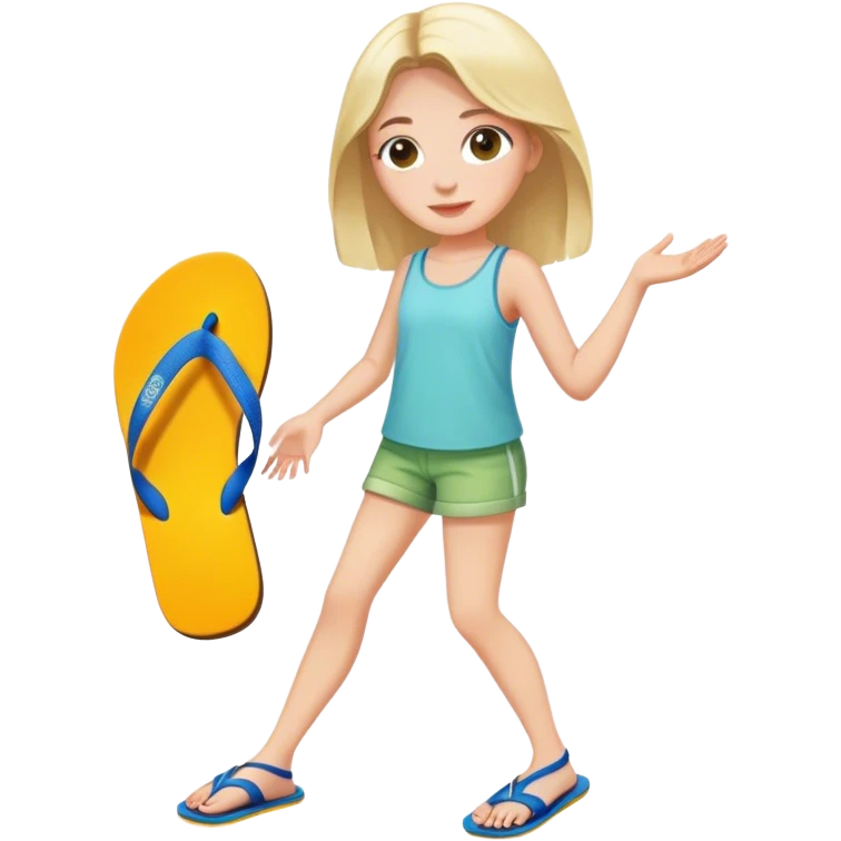 Elodie avec une claquette dans la main emoji
