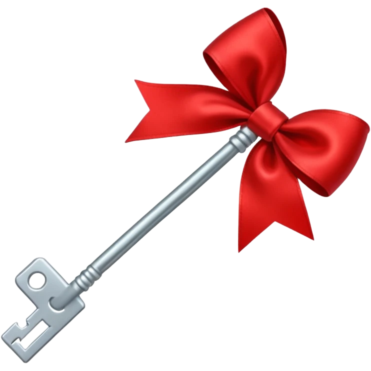 keys tied with a red bow emoji