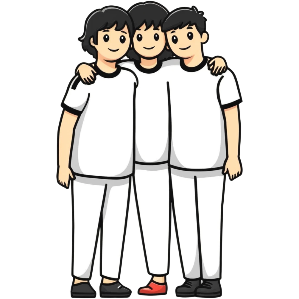 Proud parents with their arms around each other emoji