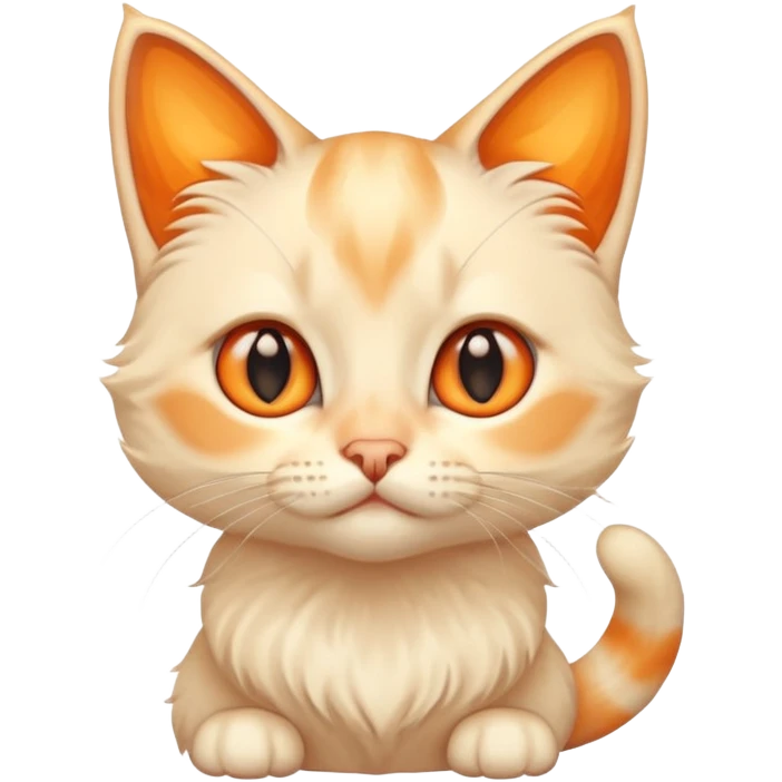 Flame point Siamese kitten with crossed eyes  emoji