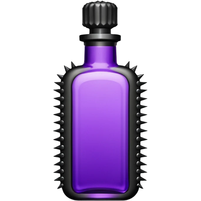A purplish black cologne with spikes emoji