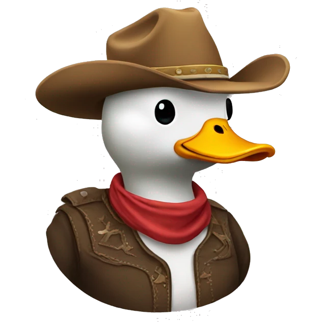 duck in a cowboy  emoji