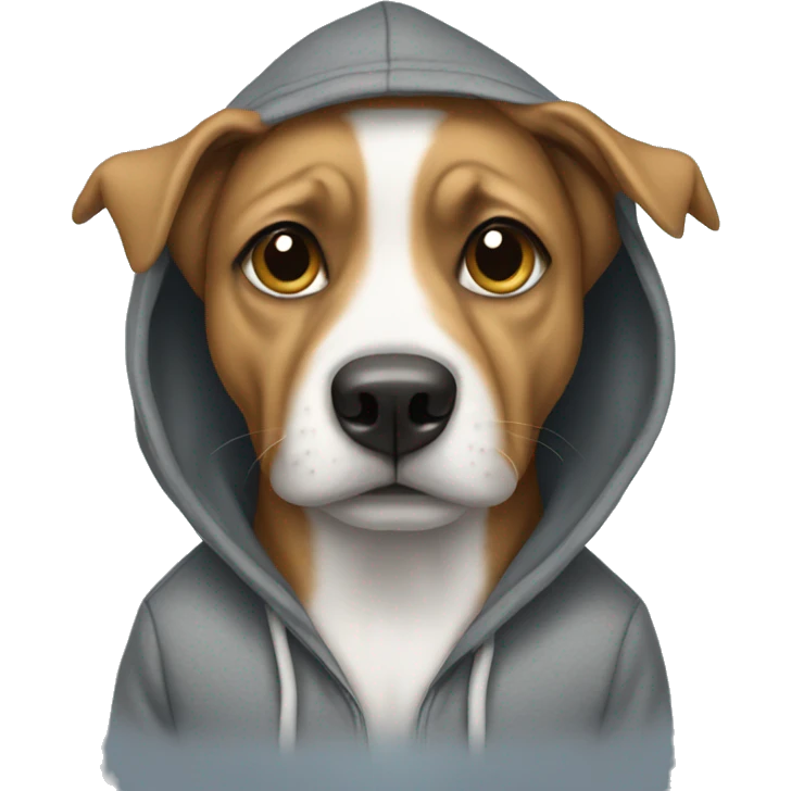dog wearing a hoodie  emoji
