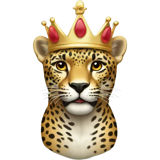 Sassy jaguar with crown emoji