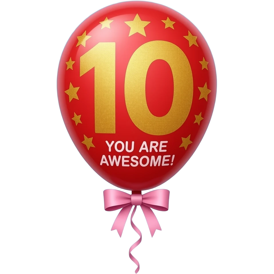 BIRTHDAY BALLOON MADISON'S 10TH BIRTHDAY: YOU ARE AWESOME! emoji