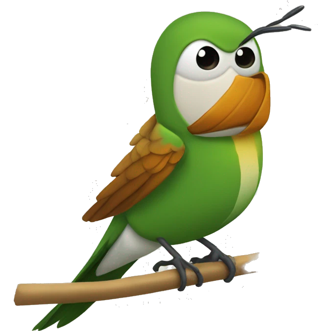 emoji de un colibrí bostezando  emoji