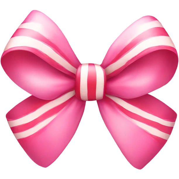 Pink bow with candy cane  emoji