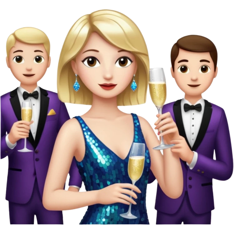 dancer at party with others emoji