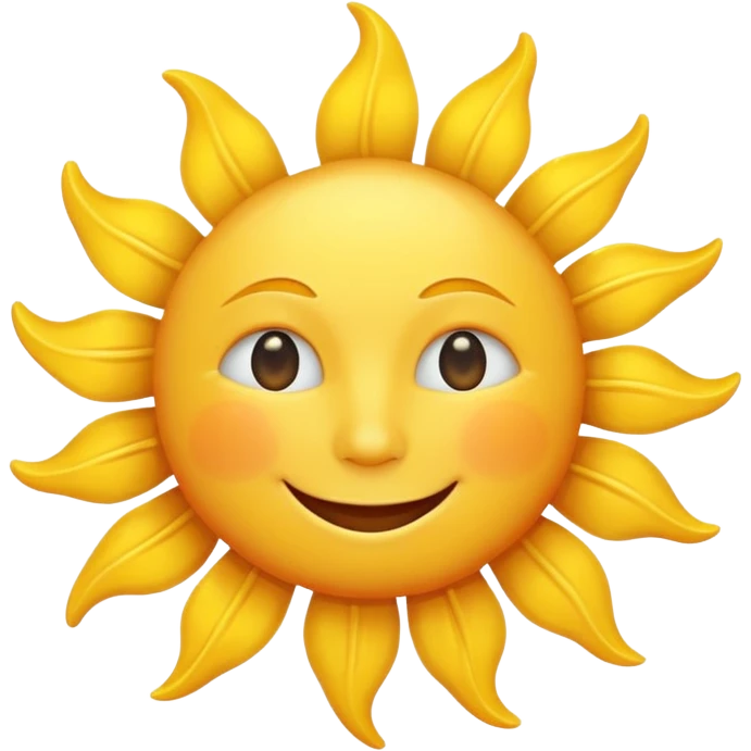smiling sun emoji, simple and cheerful emoji