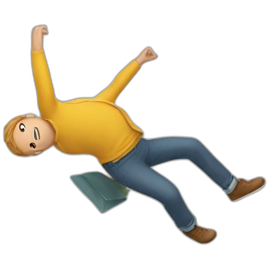 Falling man emoji