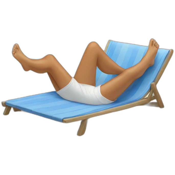 Laying down feet up beach emoji