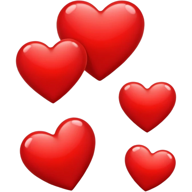 Red hearts emoji