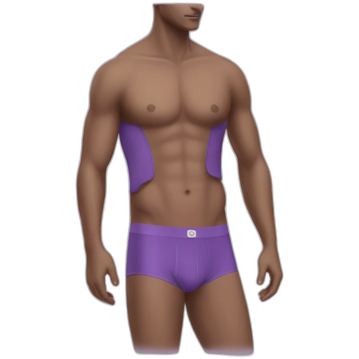 Purple pair of mens y-front underwear emoji