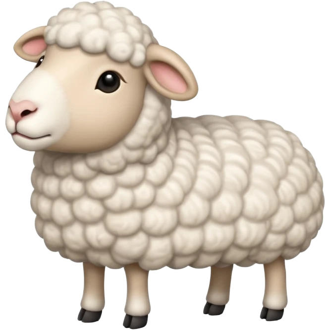 Cute sheep from the side  emoji