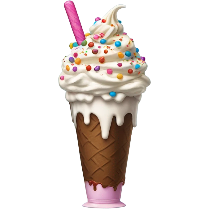 over the top milkshake emoji