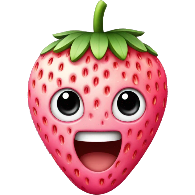 pink strawberry  emoji