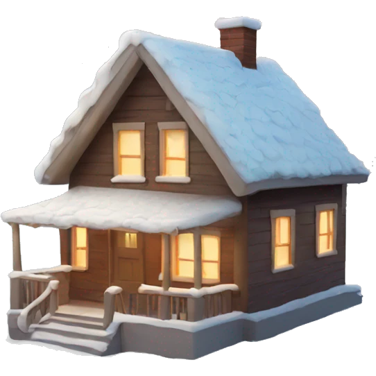 House in snow  emoji