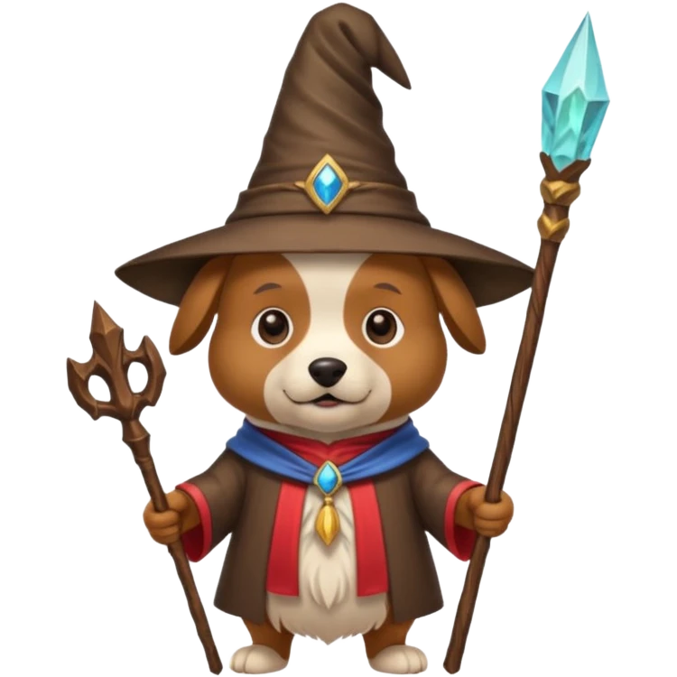 Dog wizard emoji