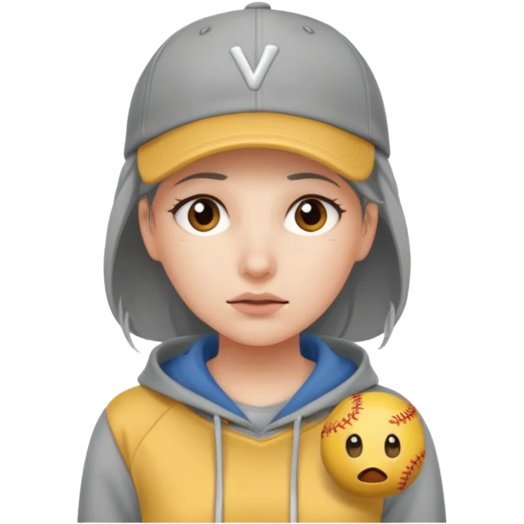 Female tech developer going back to work after christmas holidays, looking tired and wearing a hoodie and a baseballcap that says "SVT Nyheter" emoji
