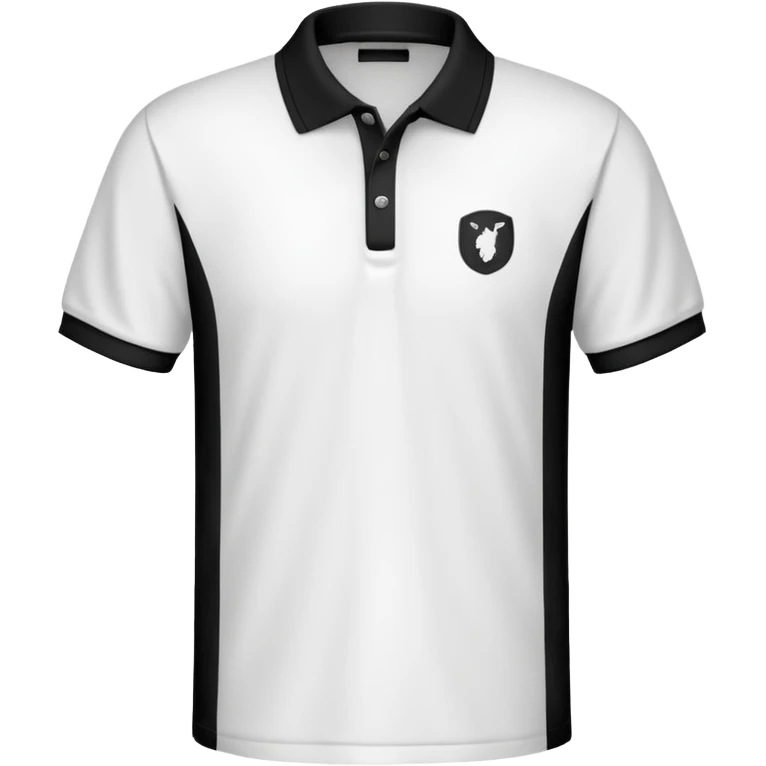 White polo tshirt with vertical black strips emoji
