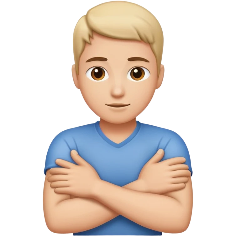 arms crossed around person neck emoji