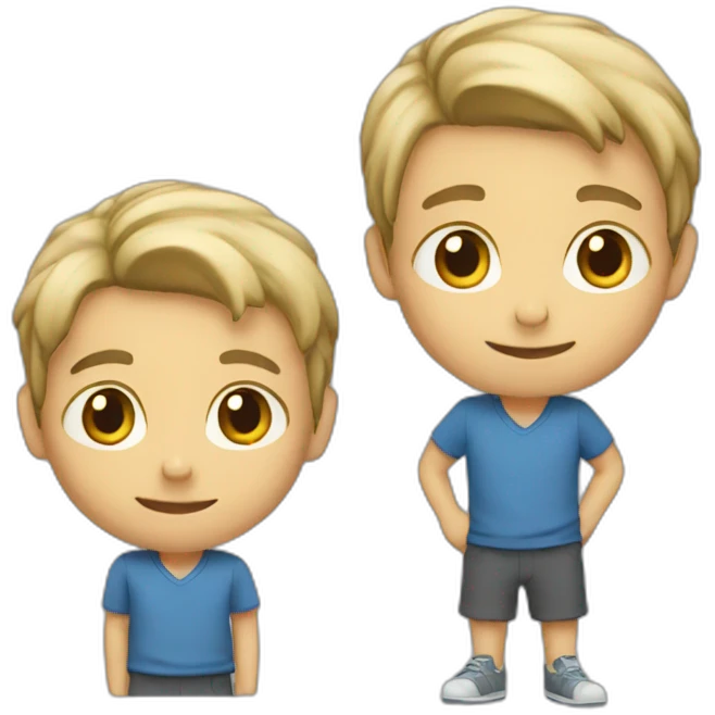 two boy figting emoji