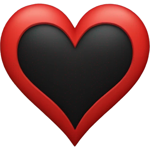 Half red half black heart emoji