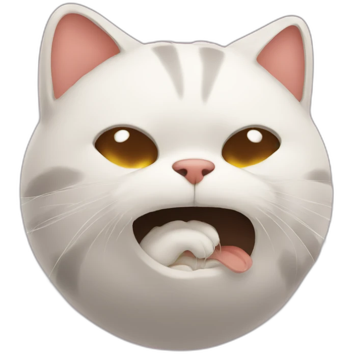 coughing cat emoji