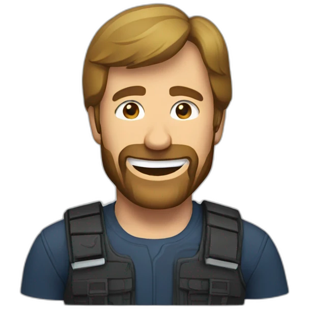 Chuck norris smiling emoji