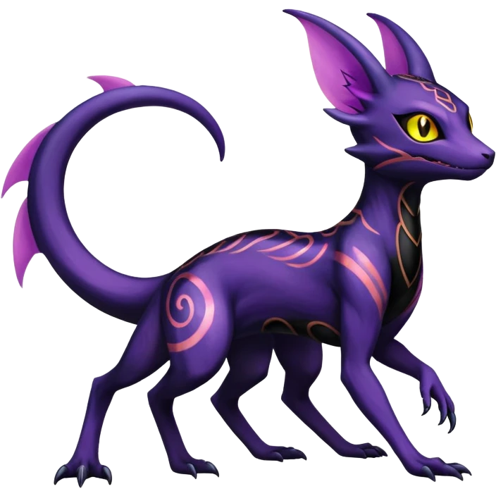 Shiny Salandit-Noivern-Umbreon-Espeon-Hybrid (Full body) emoji