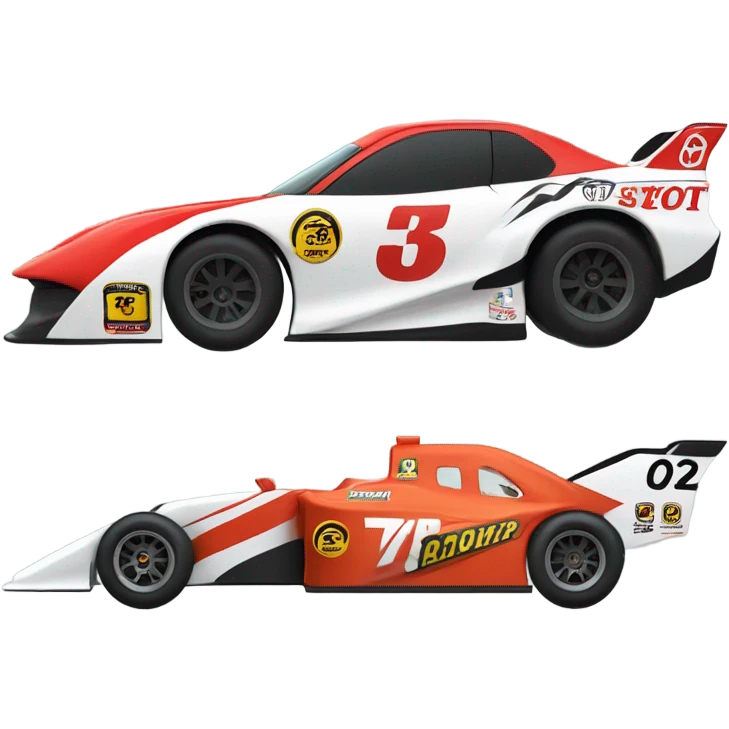 stock racing racecar side view emoji
