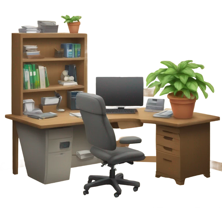 home office front view emoji