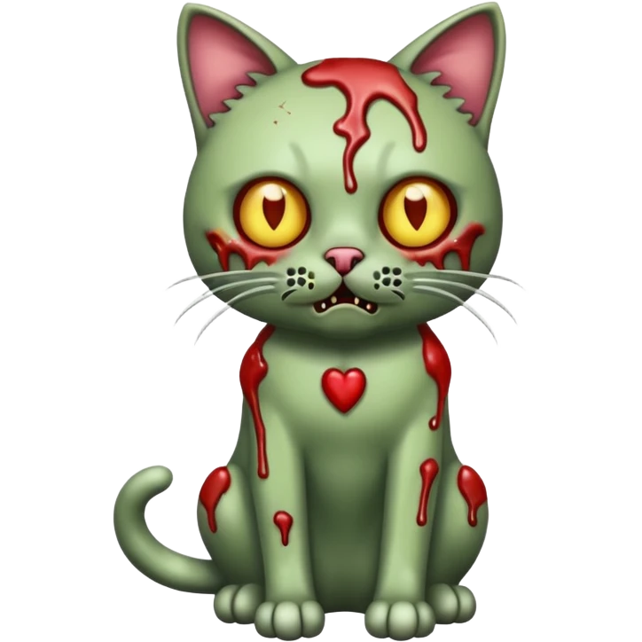 zombie cat full body emoji