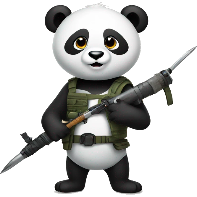 Panda with weapons emoji