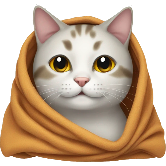 Cat in blanket emoji