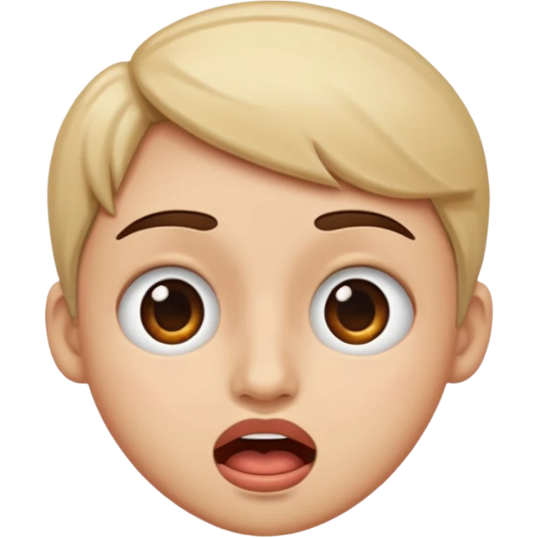 Make a side eye face with open mouth emoji