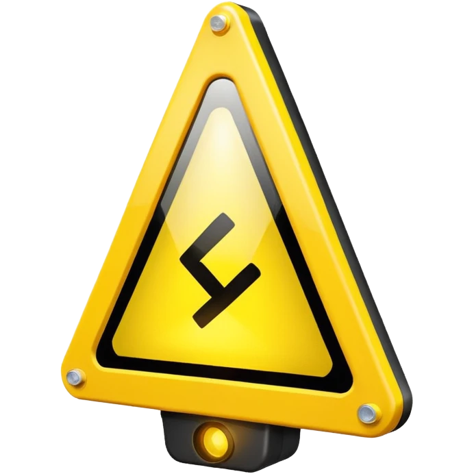 Crosswalk Light icon , Flashing yellow caution. emoji