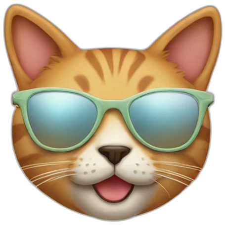Cat with sunglasses emoji