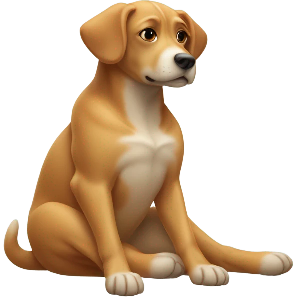Dog laying down like human  emoji
