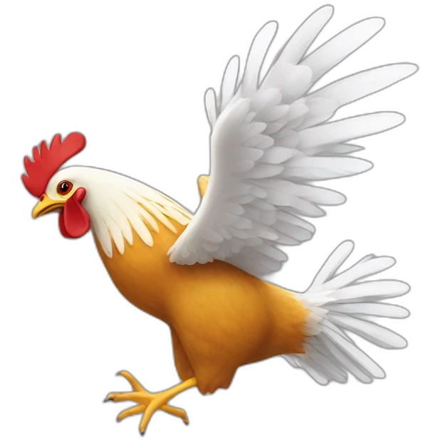 Un pollo volando emoji
